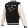 Varsity Atlanta Falcons White and Black Jacket product image