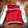 Varsity Atlanta Falcons White and Red Jacket Varsity Atlanta Falcons White and Red Jacket product image