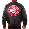 Varsity Atlanta Hawks Black Leather Jacket product image