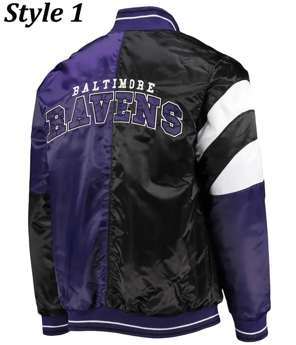 Varsity Baltimore Ravens Full-Snap Satin Jacket Varsity Baltimore Ravens Full-Snap Satin Jacket product image