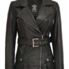 Women's Asymmetrical Black Leather Jacket product image
