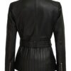 Women's Asymmetrical Black Leather Jacket product image