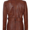 Cognac Wax Women Leather Biker Jacket product image