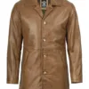 Winchester Men's Camel Brown 3/4 Length Leather Car Coat product image