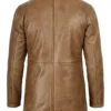 Winchester Men's Camel Brown 3/4 Length Leather Car Coat product image