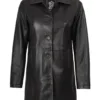 Winchester Women's Distressed Dark Brown Leather Coat Winchester Women's Distressed Dark Brown Leather Coat product image