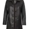 Winchester Women's Distressed Dark Brown Leather Coat Winchester Women's Distressed Dark Brown Leather Coat product image