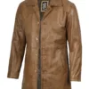 Winchester Men's Camel Brown 3/4 Length Leather Car Coat product image