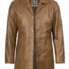 Winchester Men's Camel Brown 3/4 Length Leather Car Coat product image