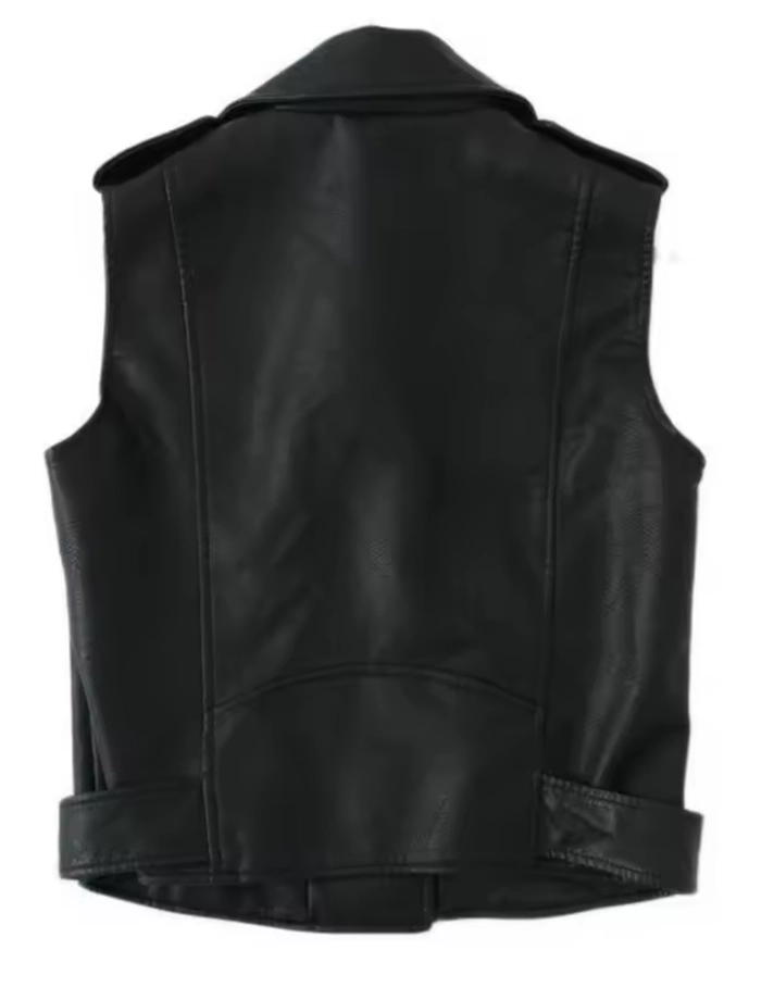 Women Real Leather Biker Vest Women Real Leather Biker Vest product image