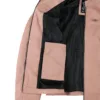 Dodge Women Light Pink Biker Style Leather Jacket product image