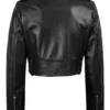 Colleen Women’s Cropped Black Biker Style Leather Jacket Colleen Women’s Cropped Black Biker Style Leather Jacket product image