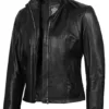 Acerra Women's Black Biker Style Jacket product image