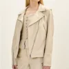 Women’s Stylish Asymmetrical Biker Leather Jacket product image