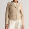 Womens Suede Leather Biker Jacket product image