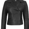 Women's Black Leather Biker Style Jacket Women's Black Leather Biker Style Jacket product image