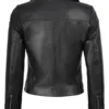 Women's Black Asymmetrical Real Leather Biker Style Jacket product image