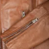 Austin Womens Tan Brown Biker Leather Jacket Austin Womens Tan Brown Biker Leather Jacket product image