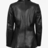 Vicenza Women's Black Two-Button Leather Blazer product image