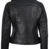 Bari Women Asymmetrical Black Leather Biker Style Jacket Bari Women Asymmetrical Black Leather Biker Style Jacket product image