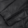 Dodge Men's Matte Black Cafe Racer Leather Jacket product image