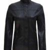 Womens Black 3/4 Length Real Leather Car Coat Womens Black 3/4 Length Real Leather Car Coat product image