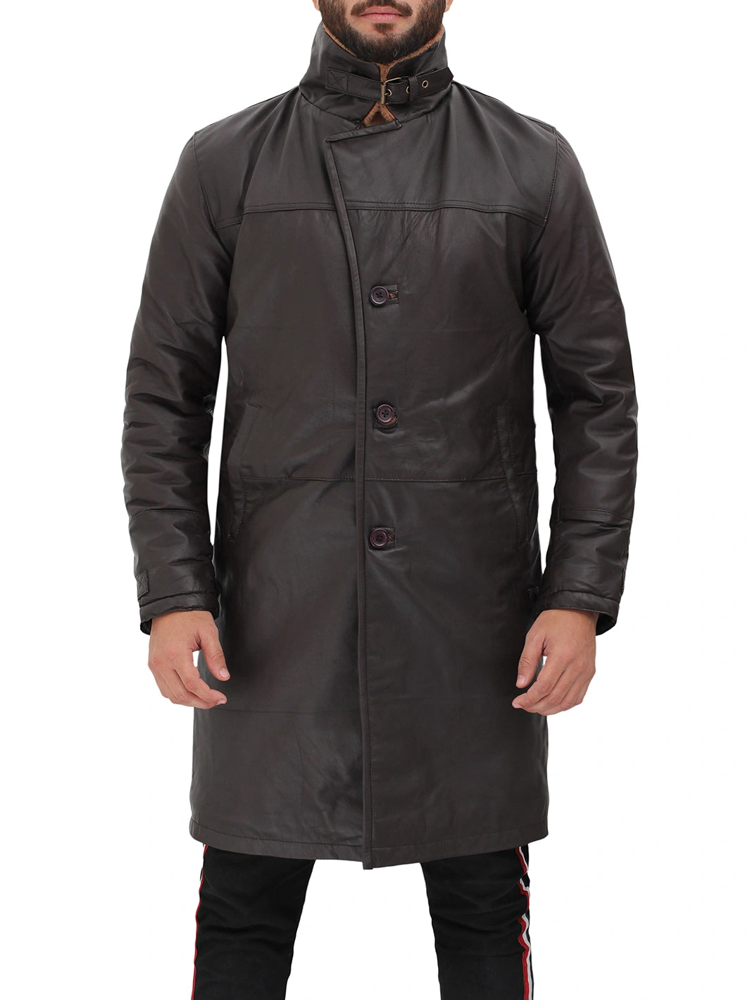 Turlock Men's Dark Brown 3/4 Shearling Coat product image