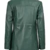 Kandis Women's Green Real Leather Car Coat product image