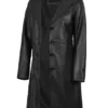 Women's Black Real Leather Car Coat product image