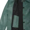 Kandis Women's Green Real Leather Car Coat product image