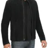 Bond Men's Black Casual Suede Jacket Bond Men's Black Casual Suede Jacket product image