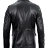 Mens Real Lambskin Black Leather Blazer product image