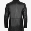 Glen Mens Black Real Leather Car Coat product image