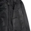 Dodge Men's Matte Black Cafe Racer Leather Jacket product image