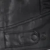 Dodge Men's Matte Black Cafe Racer Leather Jacket product image