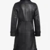 Maura Womens Real Leather Black Shearling Long Coat Maura Womens Real Leather Black Shearling Long Coat product image