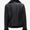 Agnes Womens Black Asymmetrical Leather Shearling Jacket product image