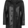 Winchester Womens Black Leather 3 4 Length Car Coat product image