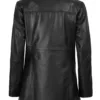 Kandis Womens Black 3/4 Length Leather Car Coat product image