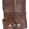 Johnson Women's Cognac Brown Cafe Racer Leather Jacket product image