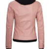 Tralee Women's Pink Leather Biker Style Jacket with Hood Tralee Women's Pink Leather Biker Style Jacket with Hood product image