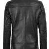 Women's Two Button Black Real Leather Blazer Women's Two Button Black Real Leather Blazer product image