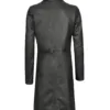 Women's Tall Black 3/4 Length Leather Coat product image