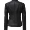 Dodge Women's Tall Black Leather Biker Style Jacket Dodge Women's Tall Black Leather Biker Style Jacket product image