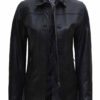 Womens Black 3/4 Length Real Leather Car Coat Womens Black 3/4 Length Real Leather Car Coat product image